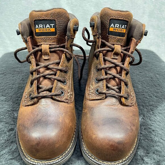 Ariat Shoes - Ariat Work Mid Lace SD Composite Toe Brown Leather Work Boots Size 8 B Womens